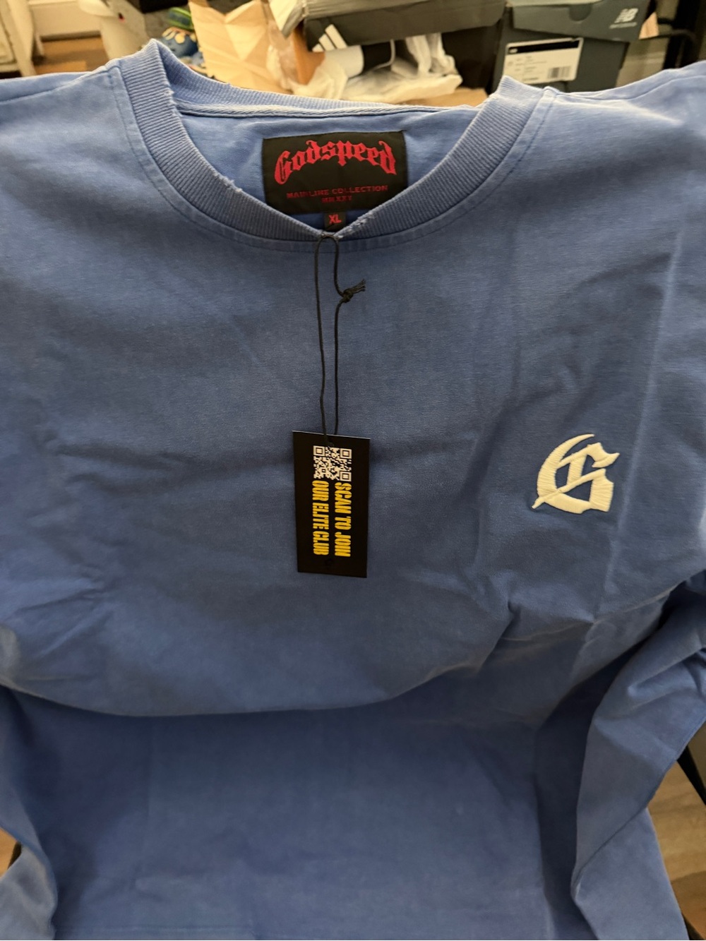 Godspeed Men's Blue Logo Crew Tee